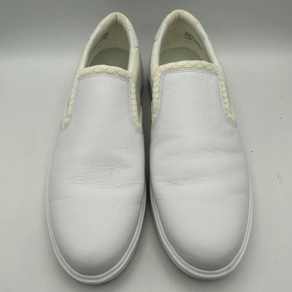 Cole Haan Grand Series‎ White Leather Slip On Sneakers Women Size 9.5 B